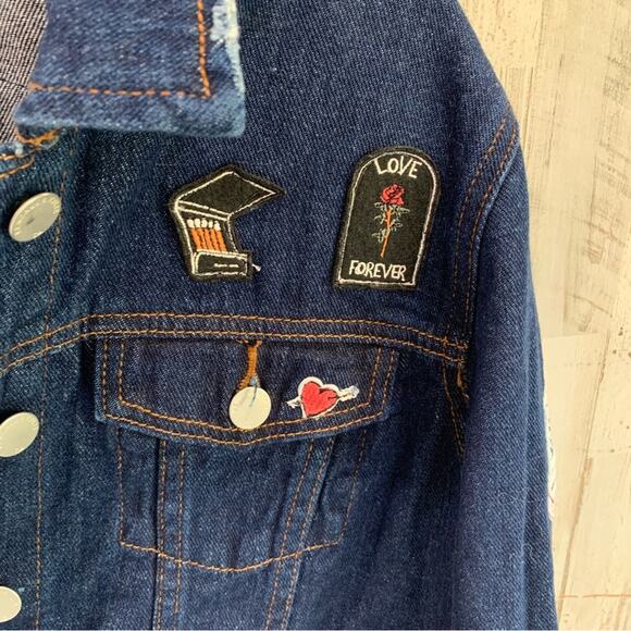 Kendall & Kylie Patched Denim Jacket - Picture 6 of 6